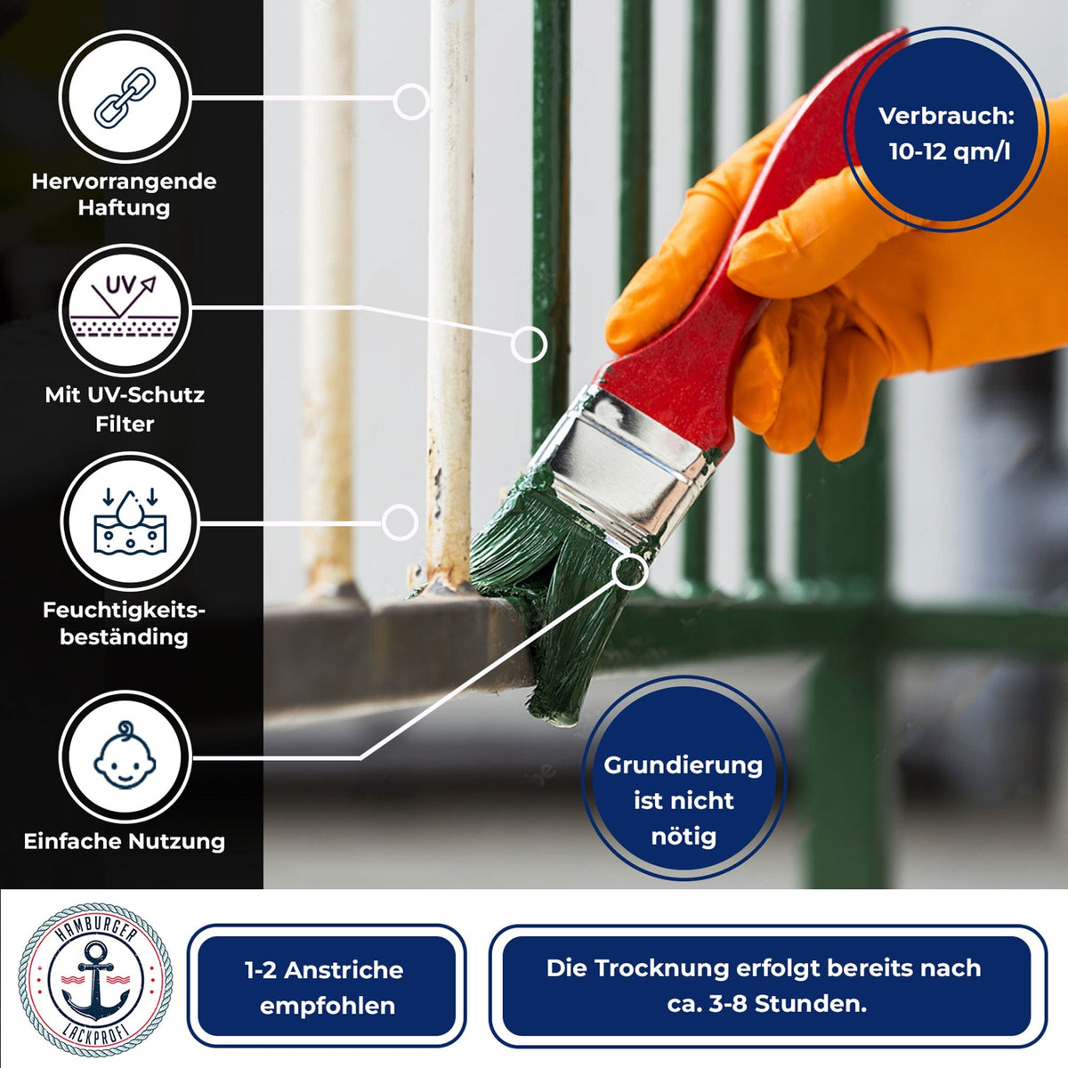 Metaalbeschermlak in Beigebruin RAL 8024 met schildersset (X300) - Hamburger Lack-Profi, Afbeelding 4