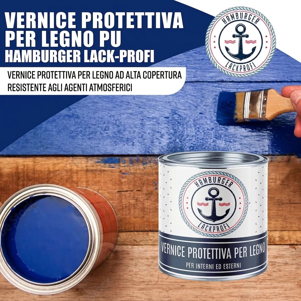 PU Holzschutzfarbe RAL 7022 Umbragrau - Wetterschutzfarbe - Hamburger Lack-Profi