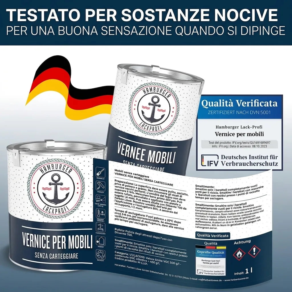 Möbelfarbe ohne Schleifen RAL 3005 Weinrot - Möbellack Hamburger Lack-Profi - Hamburger Lack-Profi