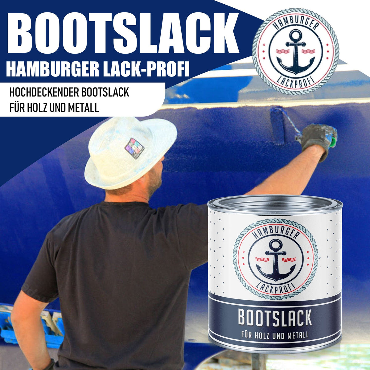 Bootlak Signaalblauw RAL 5005 Hamburger Lack-Profi