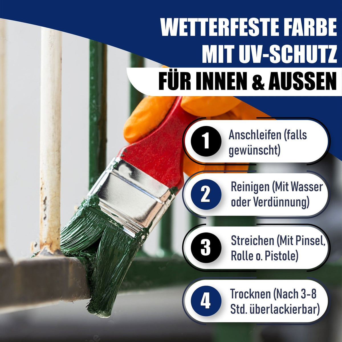 Metaalbeschermlak in Chocoladebruin RAL 8017 met schildersset (X300) - Hamburger Lack-Profi