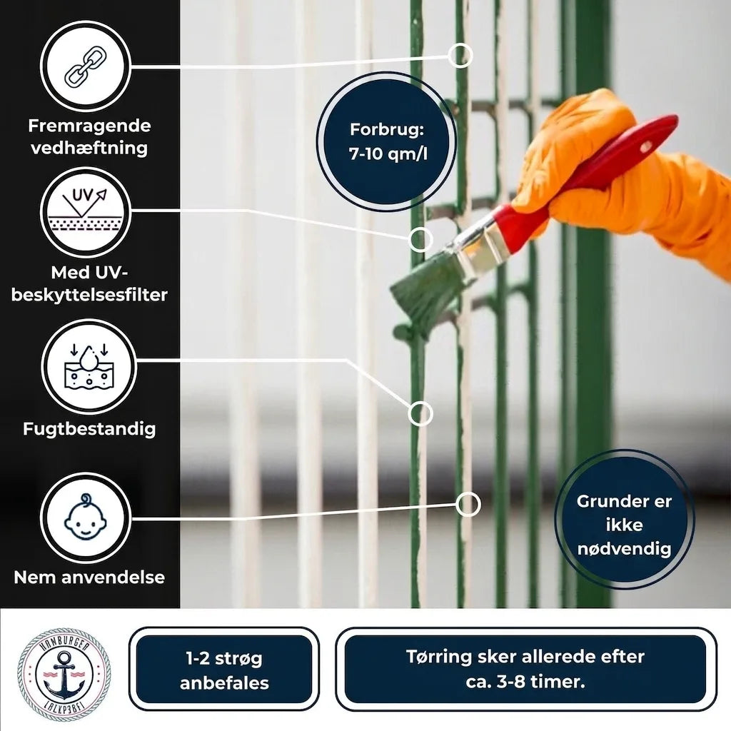 Hamburger Lack-Profi 3 in 1 Feuerrot RAL 3000 - Rostschutz - Hamburger Lack-Profi