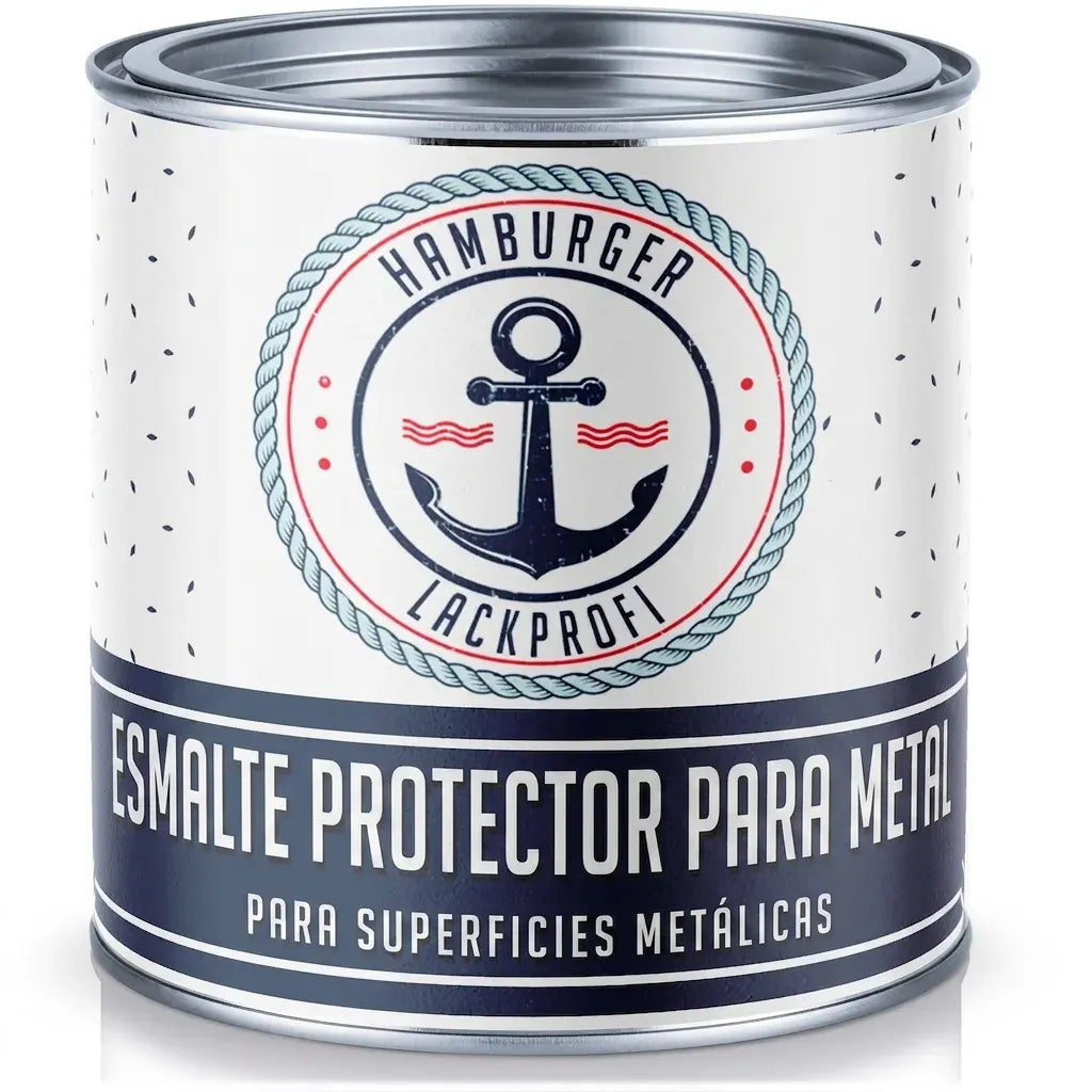 FARBENLÖWE Lacke & Beschichtungen Hamburger Lack-Profi Metallschutzlack in Perlweiß RAL 1013 mit Lackierset (X300) & Verdünnung (1 L) - 30% Sparangebot