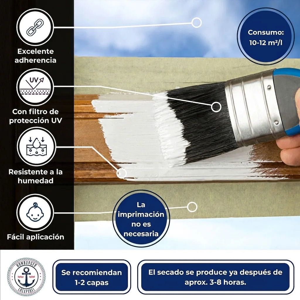 PU Holzschutzfarbe RAL 4004 Bordeauxviolett - Wetterschutzfarbe - Hamburger Lack-Profi