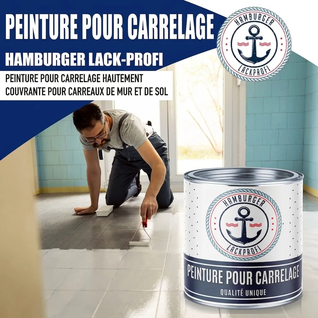 Hamburger Lack-Profi Fliesenlack Achatgrau RAL 7038 - hochdeckende Fliesenfarbe Grau - Hamburger Lack-Profi