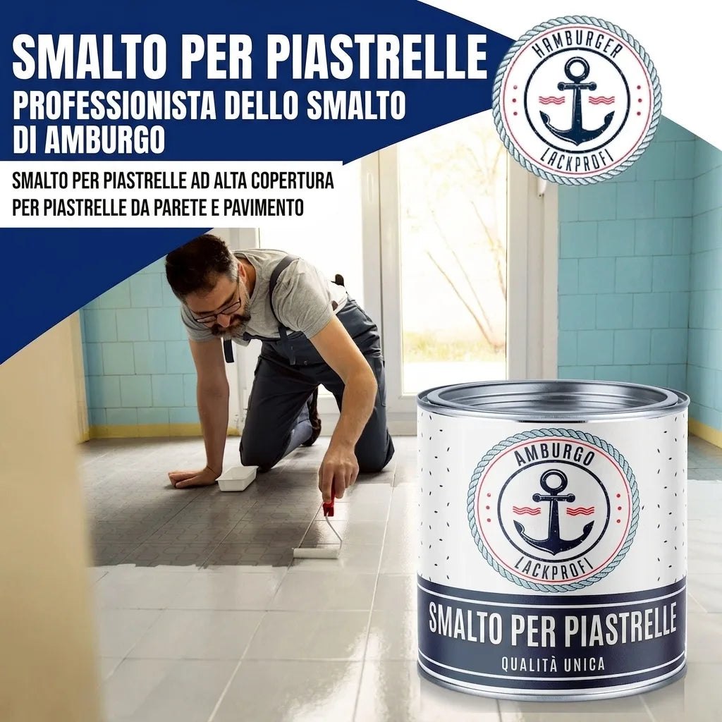 Hamburger Lack-Profi Fliesenlack Reinorange RAL 2004 - hochdeckende Fliesenfarbe Orange - Hamburger Lack-Profi