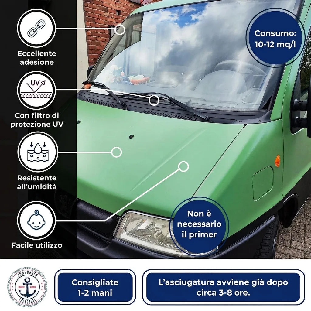 2k Autolak Wijnrood RAL 3005 - dekkend & roestwerend - Hamburger Lack-Profi