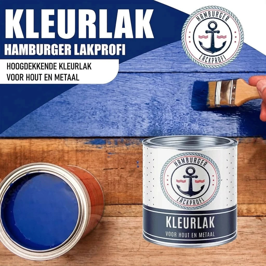 Hamburger Lack-Profi Buntlack in Fehgrau RAL 7000 mit Lackierset (X300) & Verdünnung (1 L) - 30% Sparangebot - Hamburger Lack-Profi