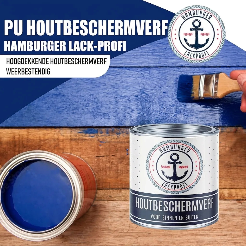 PU Holzschutzfarbe RAL 7037 Staubgrau - Wetterschutzfarbe - Hamburger Lack-Profi