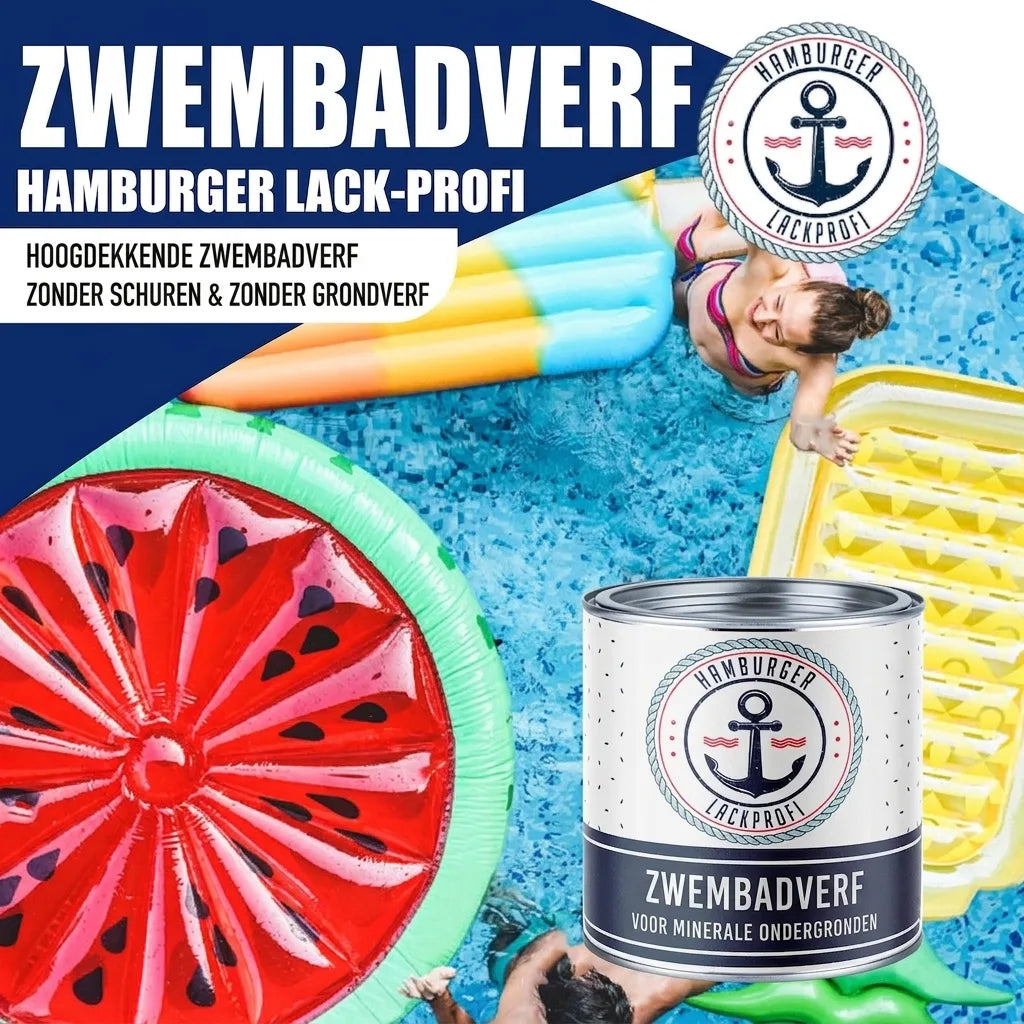 Hamburger Lack-Profi Schwimmbeckenfarbe - hochdeckende Poolfarbe - Hamburger Lack-Profi