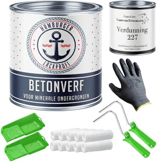 Betonverf met schildersset (X300) - Hamburger Lack-Profi