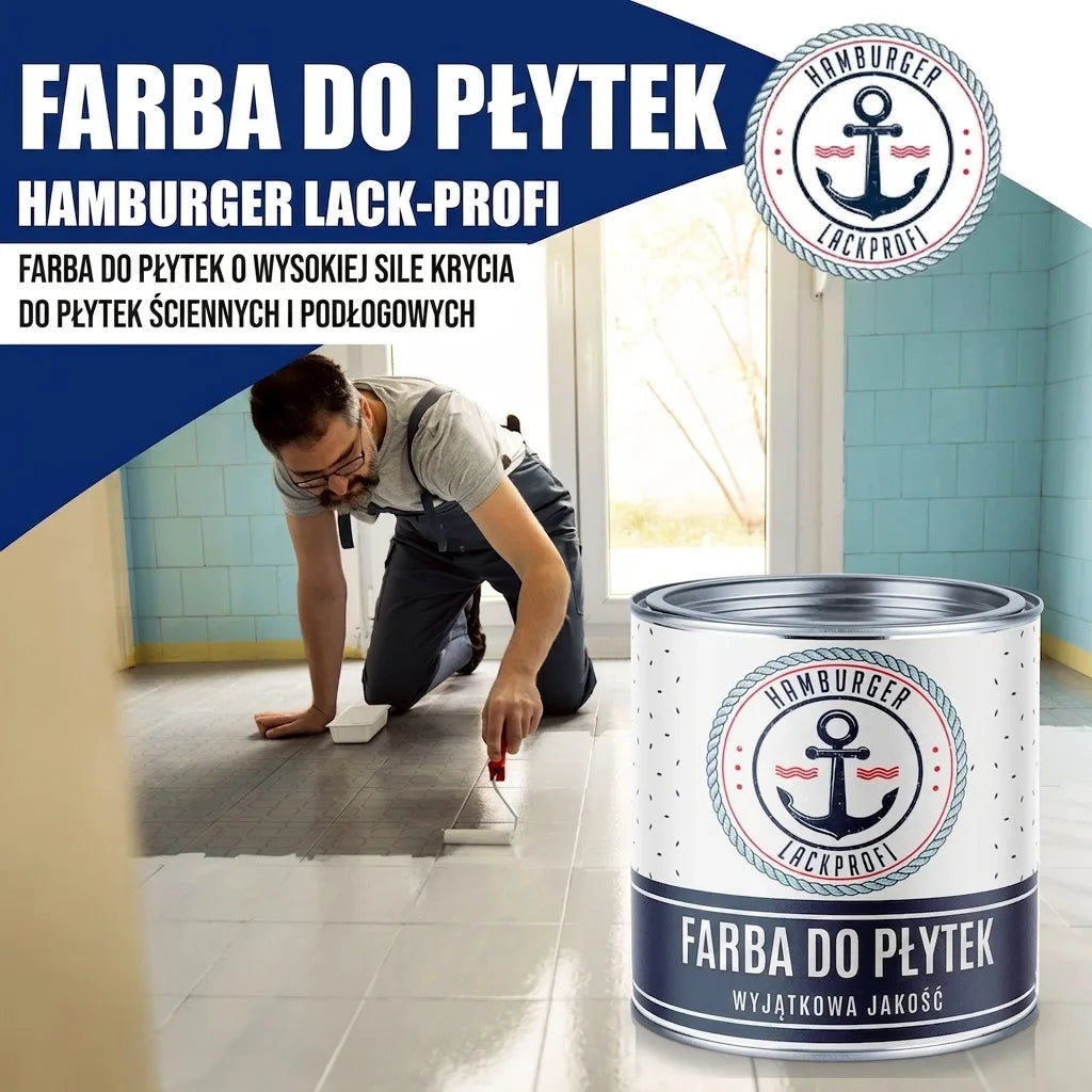 Hamburger Lack-Profi Fliesenlack Taubenblau RAL 5014 - hochdeckende Fliesenfarbe Blau - Hamburger Lack-Profi