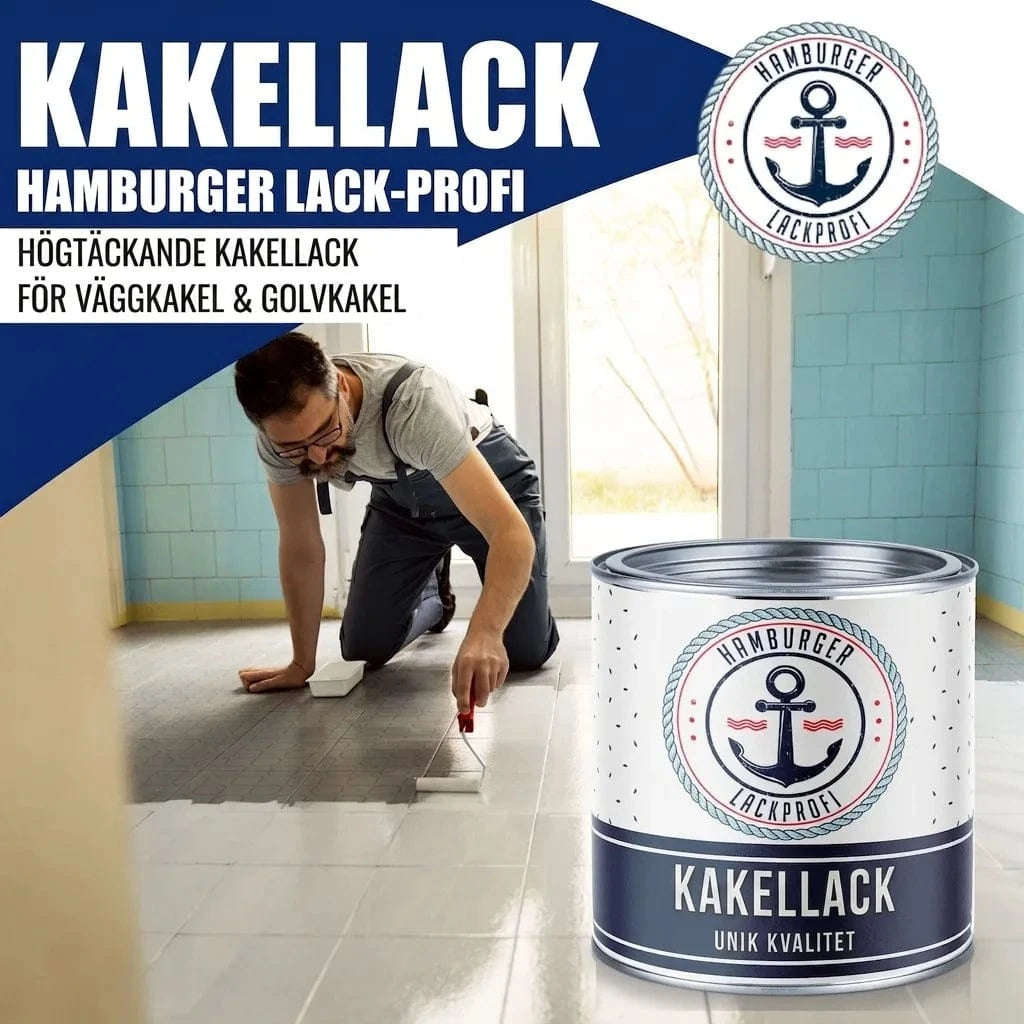Hamburger Lack-Profi Lacke & Beschichtungen Hamburger Lack-Profi Fliesenlack in Papyrusweiß RAL 9018 mit Lackierset (X300) & Verdünnung (1 L) - Fliesenfarbe 30% Sparangebot