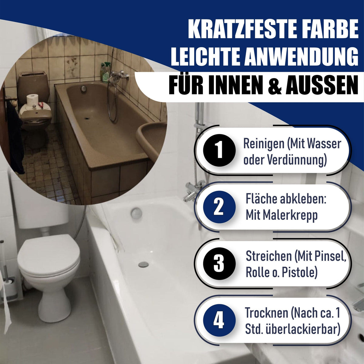 2K Badkuiplak Muisgrijs RAL 7005 met schildersset (X500) - Hoogglans / Zijdemat / Mat - Hamburger Lack-Profi