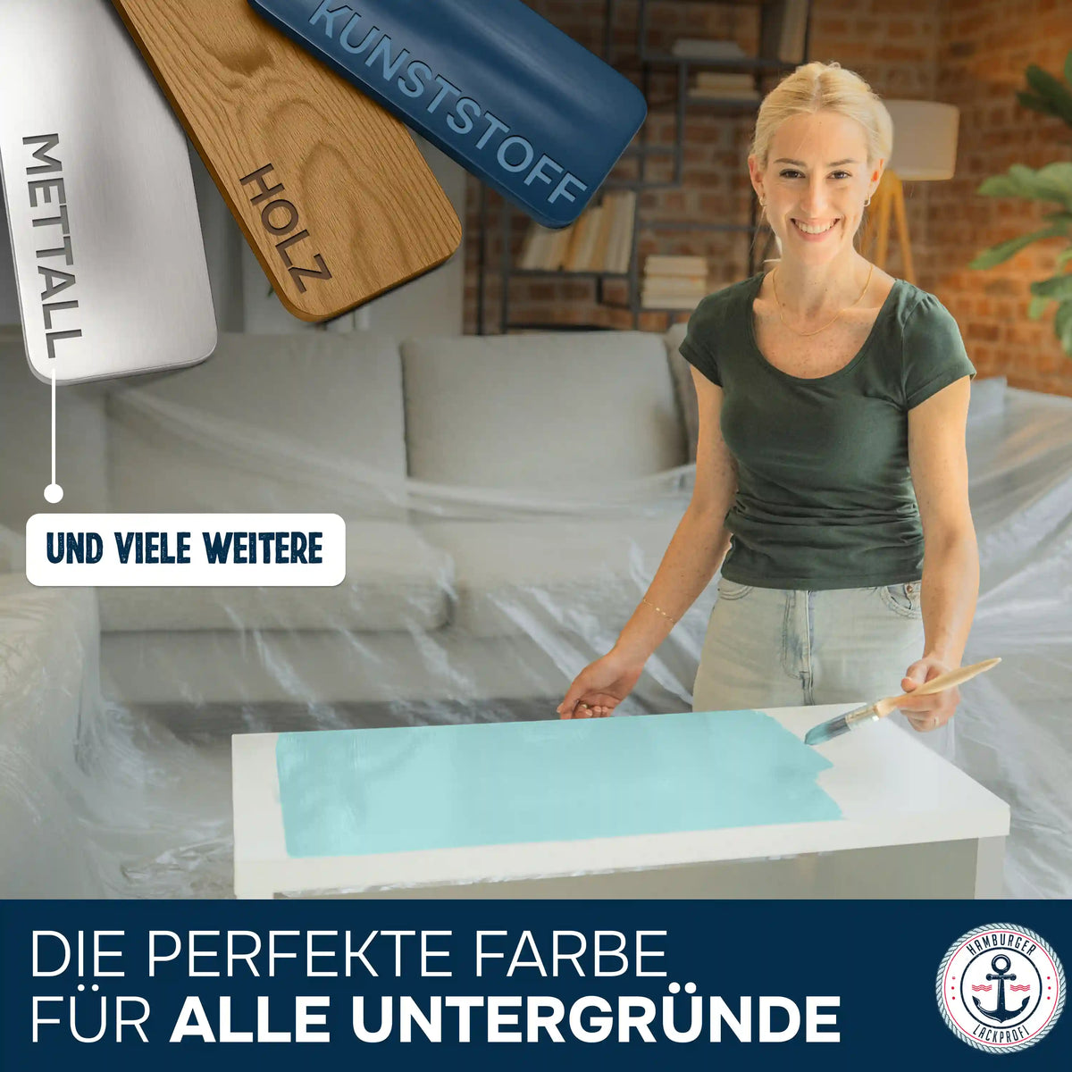 Möbelfarbe ohne Schleifen RAL 3014 Altrosa - Möbellack Hamburger Lack-Profi - Hamburger Lack-Profi