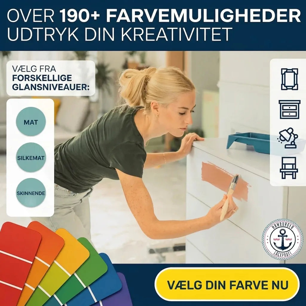 Möbelfarbe ohne Schleifen RAL 1013 Perlweiß - Möbellack Hamburger Lack-Profi - Hamburger Lack-Profi