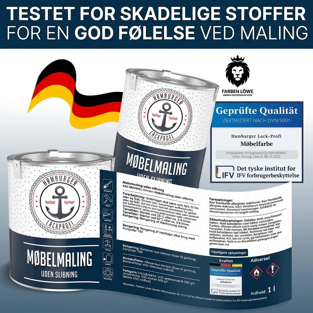 Möbelfarbe ohne Schleifen RAL 5008 Graublau - Möbellack Hamburger Lack-Profi - Hamburger Lack-Profi