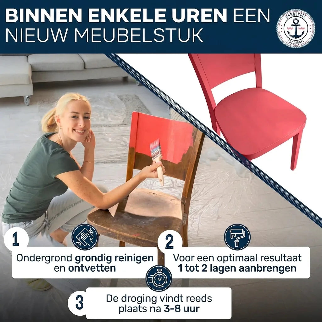 Möbelfarbe ohne Schleifen RAL 6020 Chromoxidgrün - Möbellack Hamburger Lack-Profi - Hamburger Lack-Profi